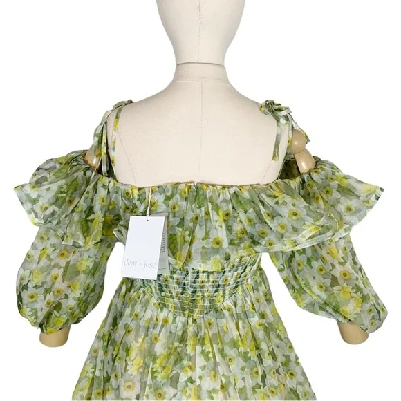 Dear Jose Off The Shoulder Mini Dress Floral Print Size Small NWT - Picture 9 of 13